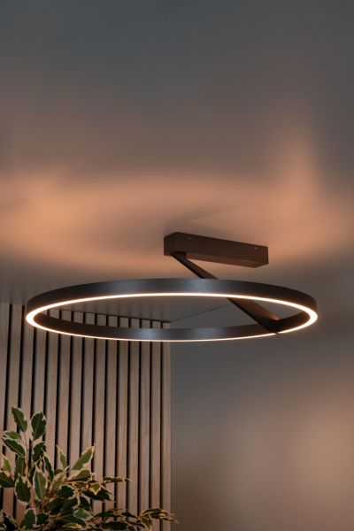 Lucide APPLAUSE - Flush ceiling light - Ø 60 cm - LED Dim. - CCT - 1x40W 2200K/4000K - Grey iron - Premium